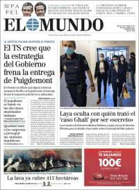 Portada de El Mundo (Espagne)