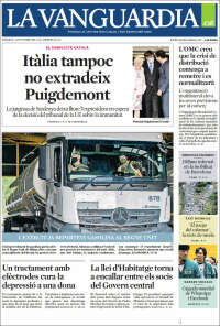 Portada de La Vanguardia (España)