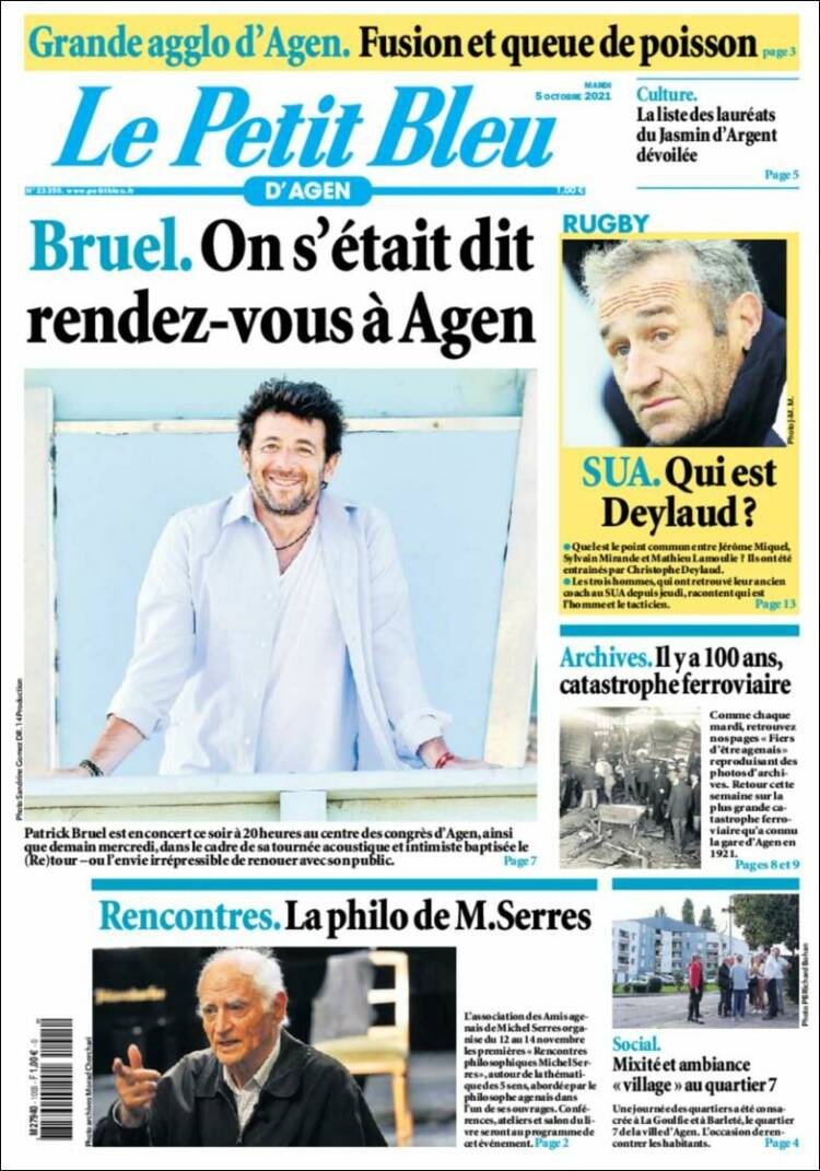 Portada de Le Petit Bleu (Francia)