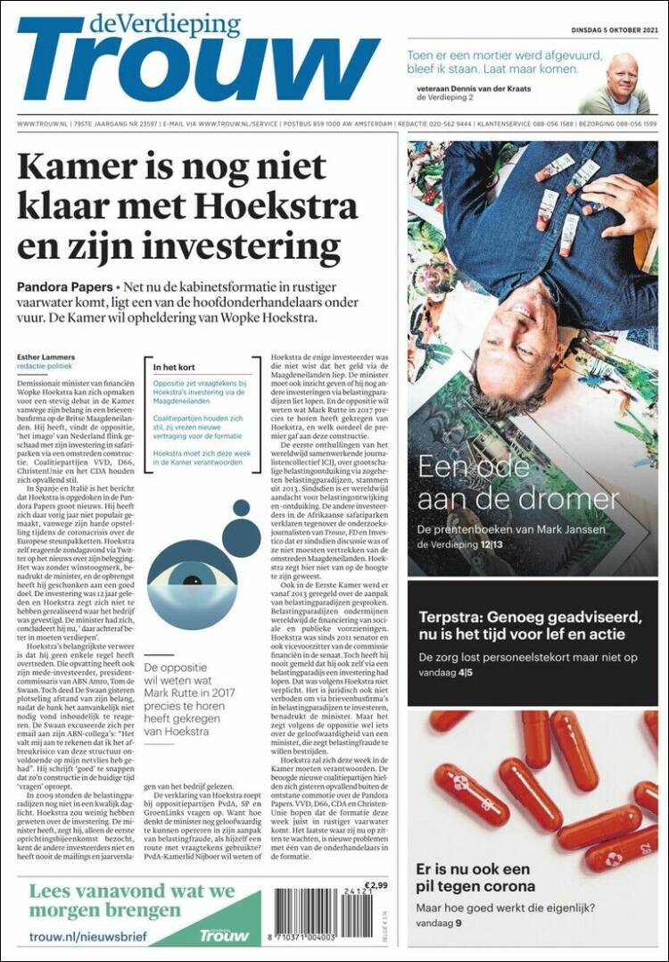 Portada de Trouw (Pa&iacute;ses Bajos)