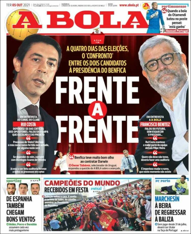 Portada de A Bola (Portugal)