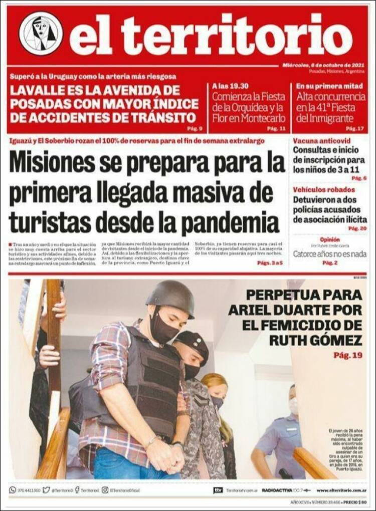 Portada de El Territorio (Argentina)