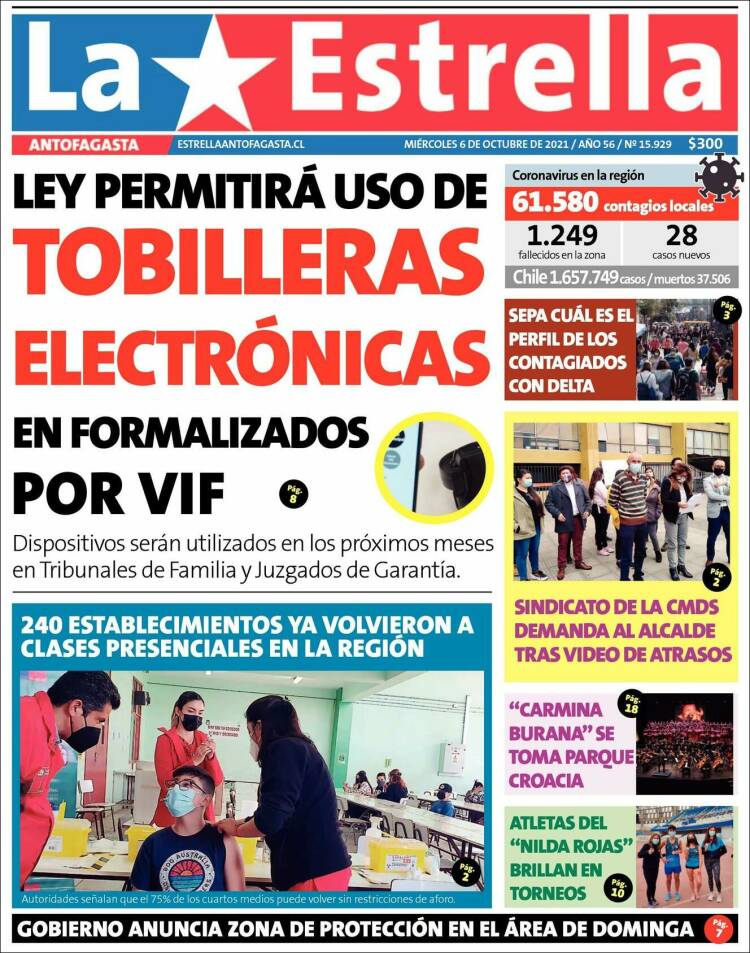 Portada de La Estrella del Norte (Chile)