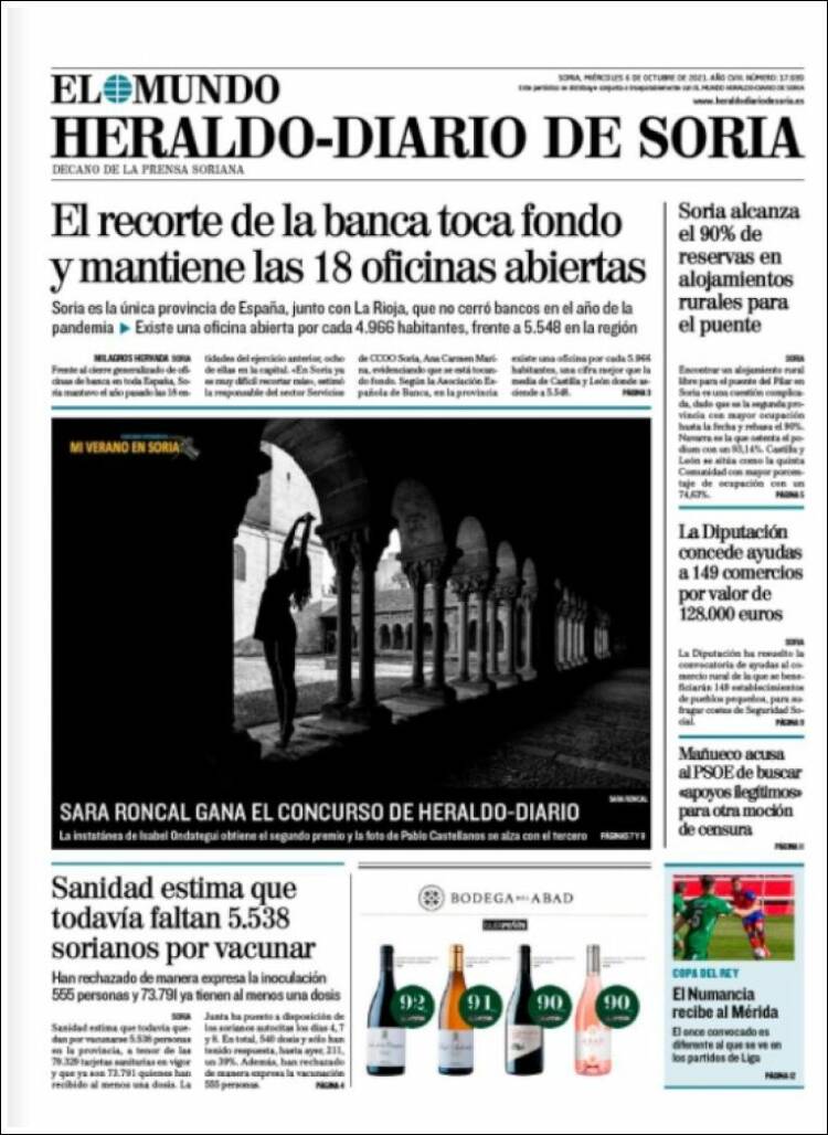 Portada de Diario de Soria (Espa&ntilde;a)