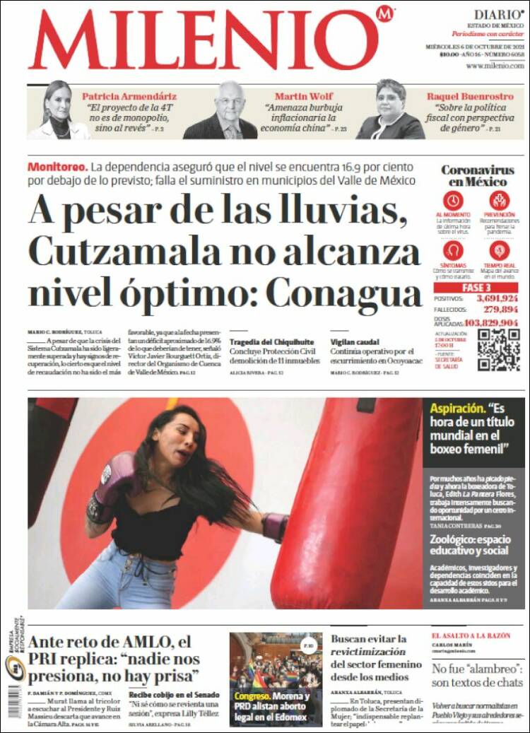 Portada de Milenio - Estado de México (M&eacute;xico)