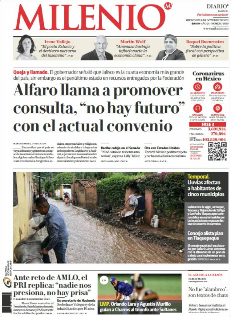 Portada de Milenio - Jalisco (M&eacute;xico)