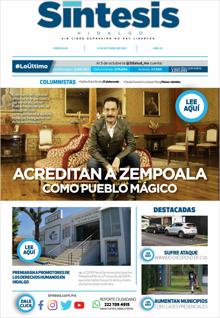 Portada de Sistesis - Hidalgo (M&eacute;xico)