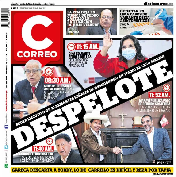 Portada de Diario Correo (Per&uacute;)