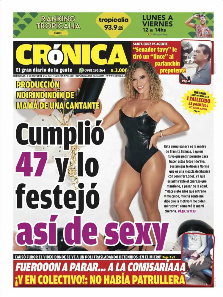 Portada de Diario Crónica (Paraguay)