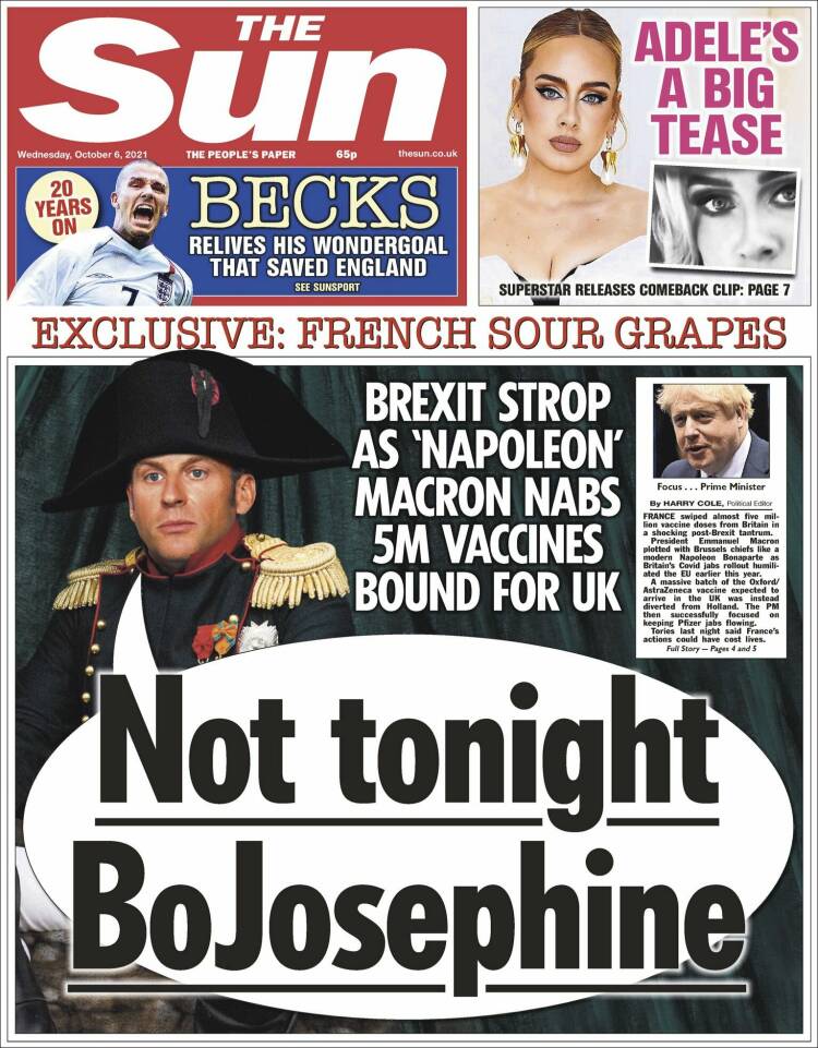 Portada de The Sun (Reino Unido)