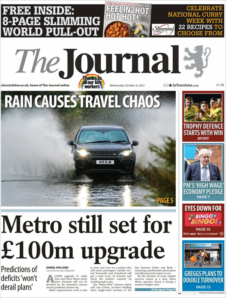 Portada de The Journal (Reino Unido)