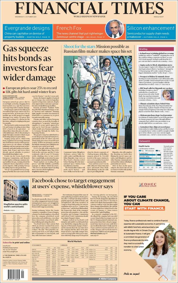 Portada de Financial Times - USA (USA)