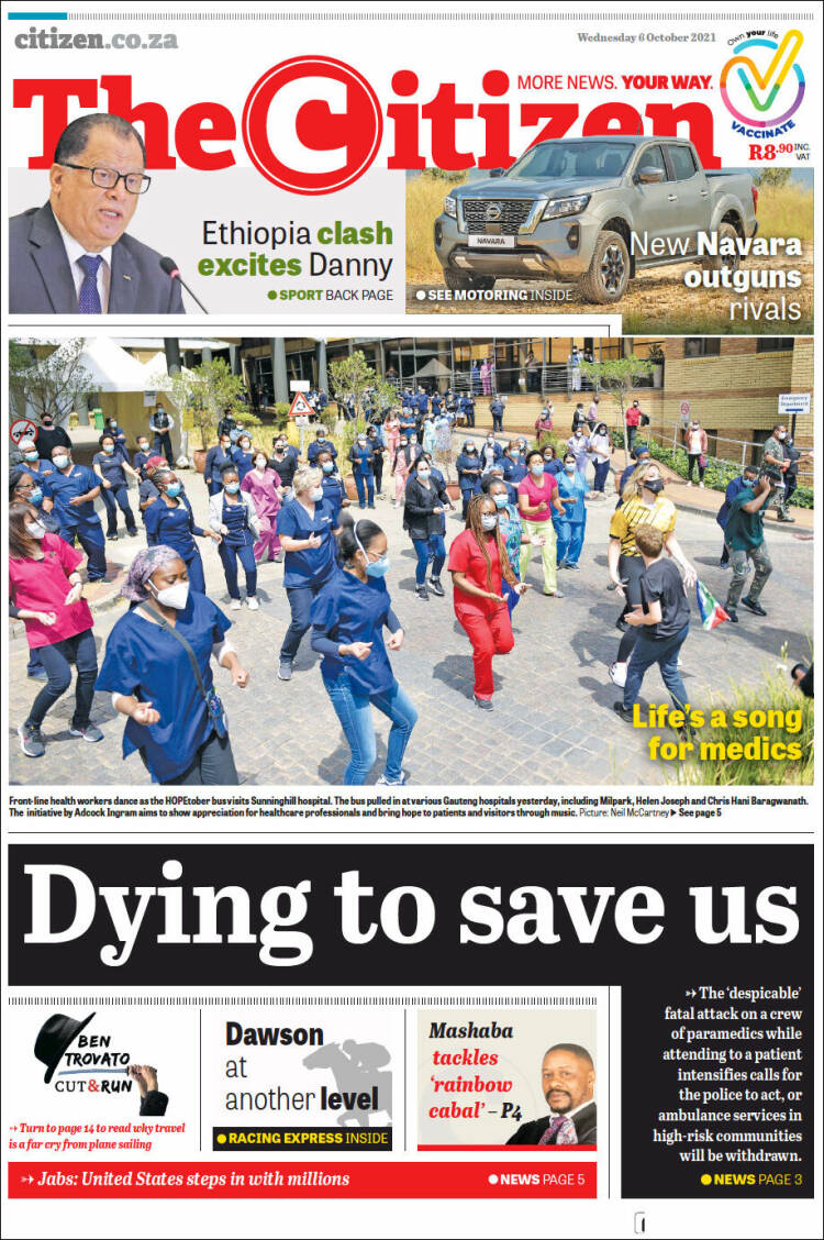 Portada de The Citizen (Sud&aacute;frica)