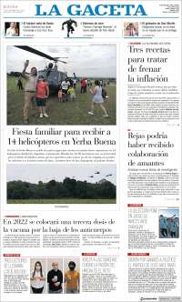 Portada de La Gaceta (Argentina)