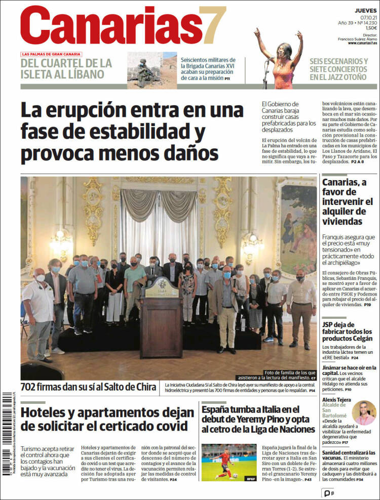 Portada de Canarias 7 (Espa&ntilde;a)