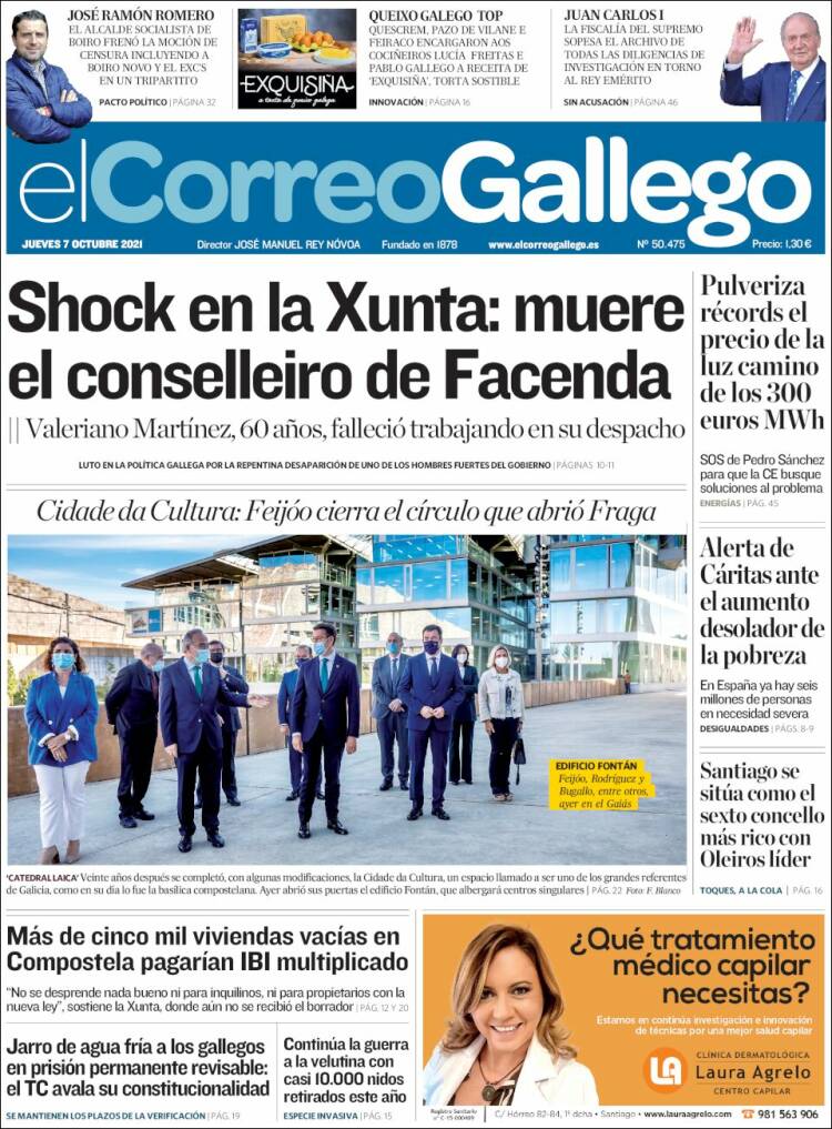 Portada de El Correo Gallego (Espa&ntilde;a)