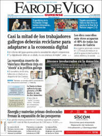 Portada de El Faro de Vigo - Ourense (Espa&ntilde;a)