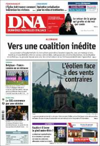 Portada de Les Dernières Nouvelles d'Alsace (Francia)