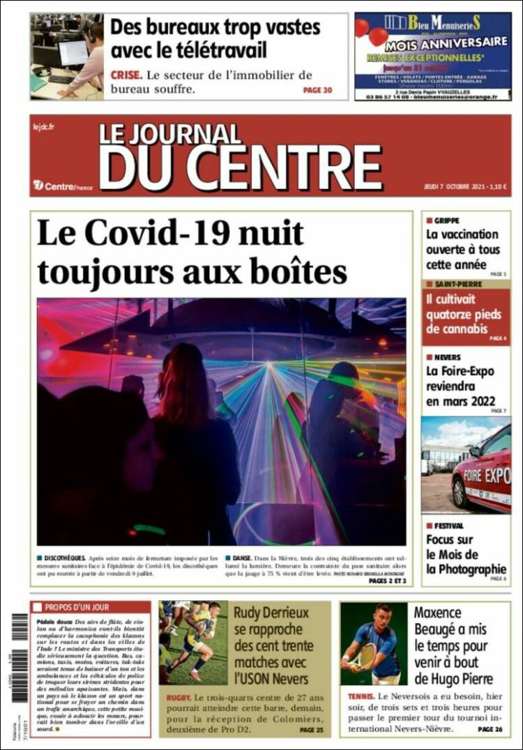 Portada de Le Journal du Centre (France)
