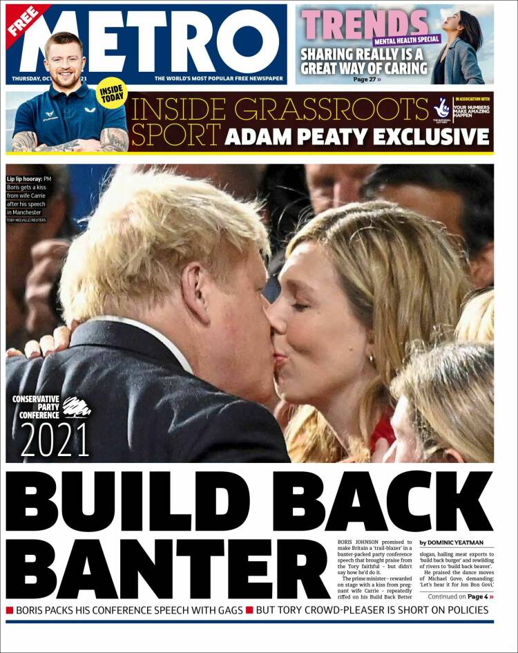 Portada de Metro (Reino Unido)