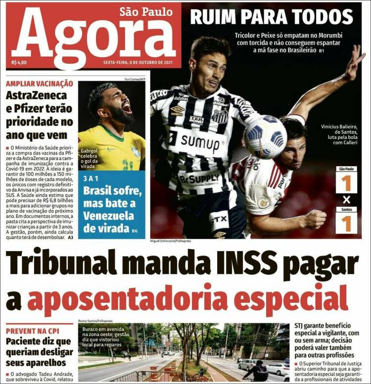 Portada de Jornal Agora (Brasil)