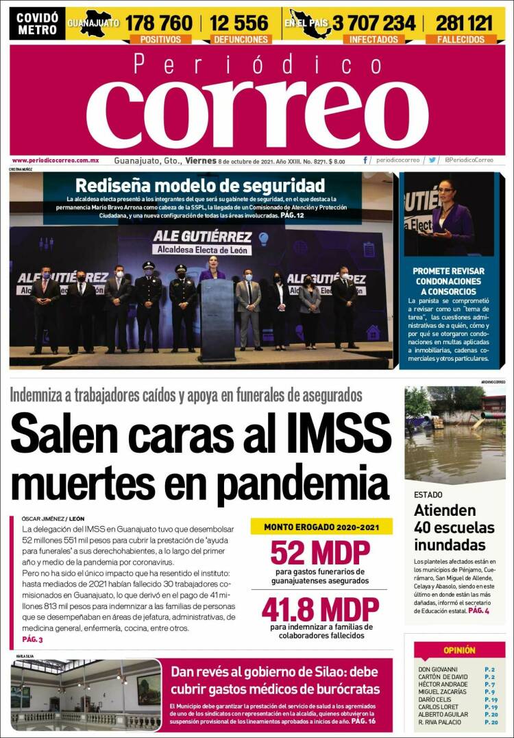 Portada de Correo - El diario del Estado de Guanajuato (México)