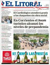 Portada de El Litoral Corrientes (Argentina)