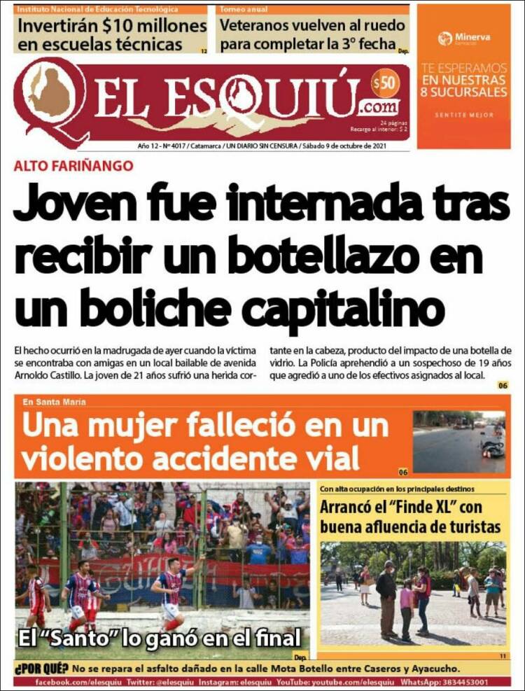 Portada de El Esquiu (Argentina)