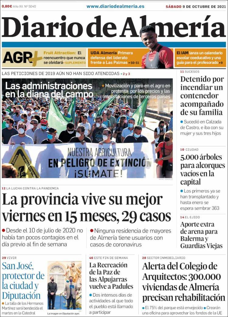 Portada de Diario de Almería (España)