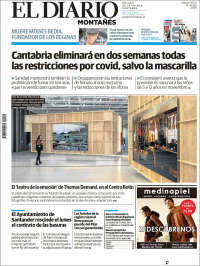 Portada de El Diario Montañés (España)