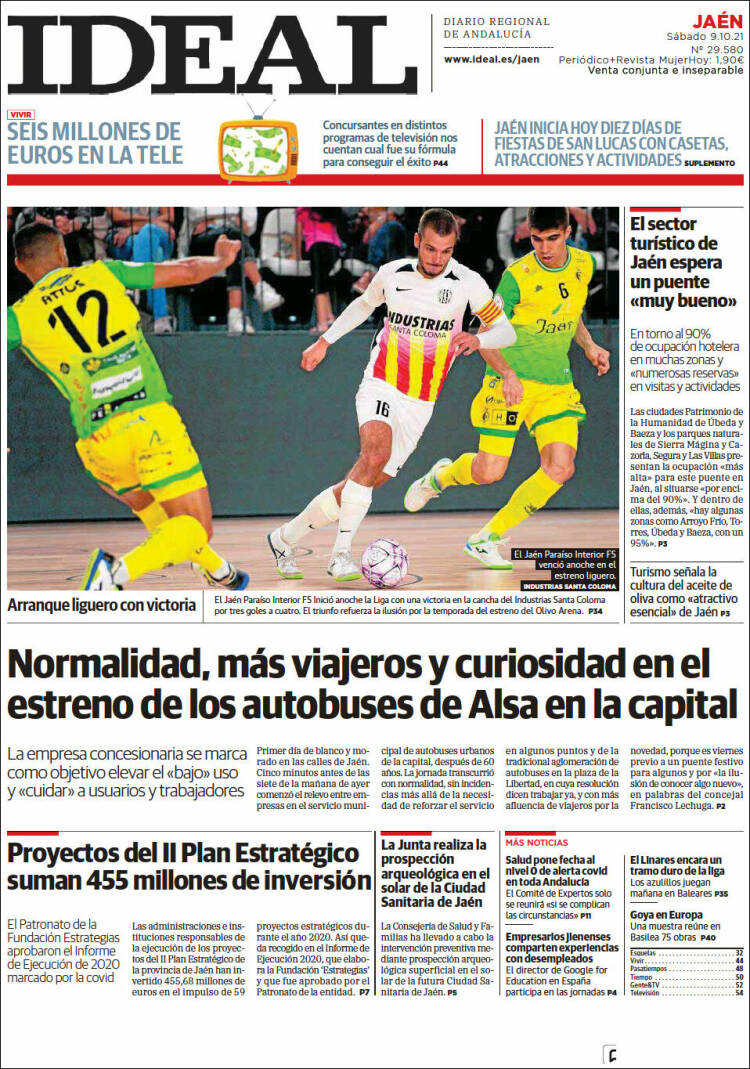 Portada de El Ideal de Jaén (España)