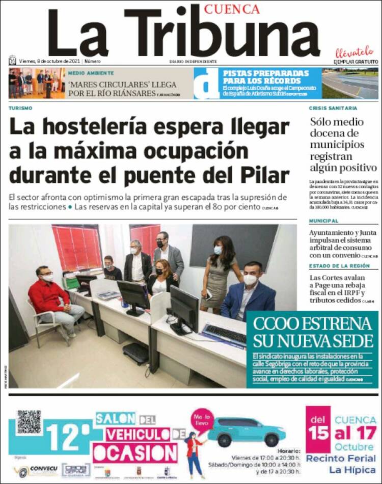 Portada de La Tribuna de Cuenca (España)