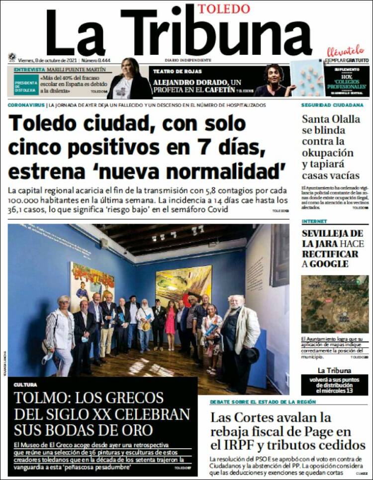 Portada de La Tribuna de Toledo (España)