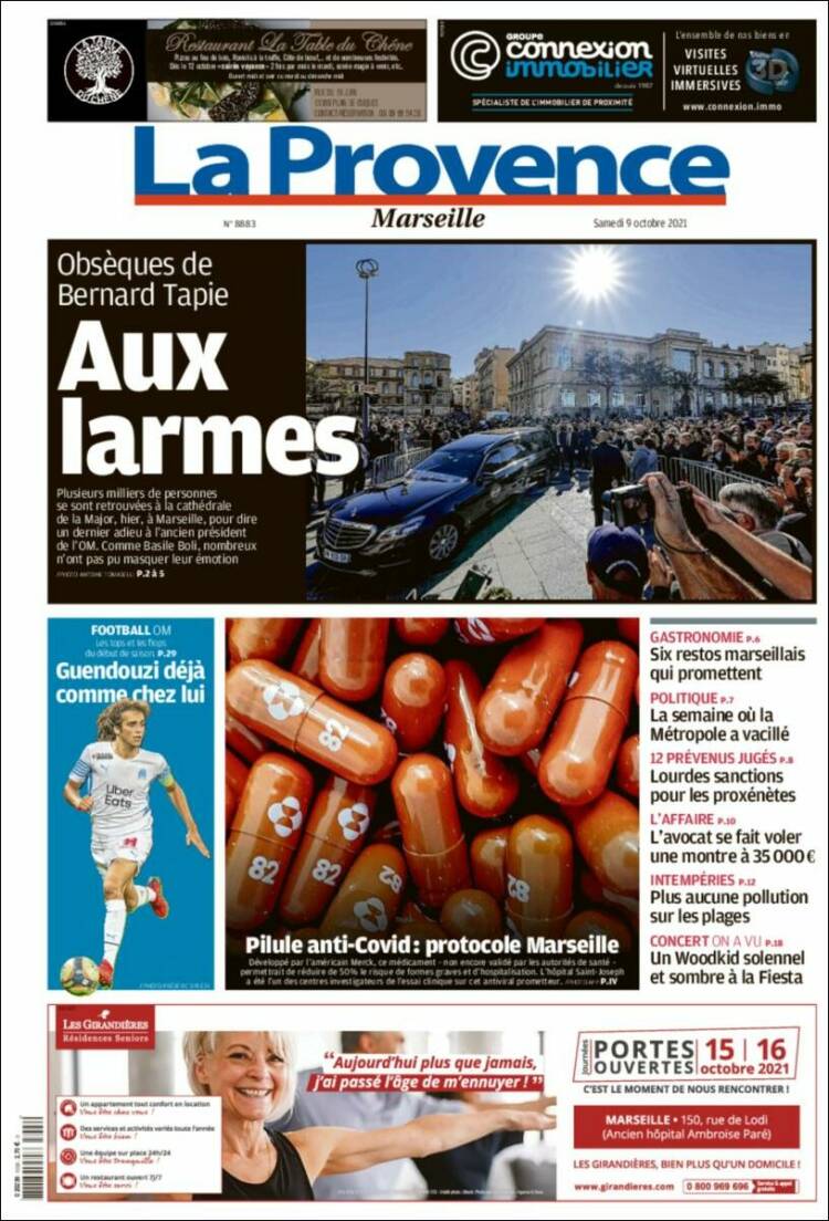 Portada de La Provence (Francia)
