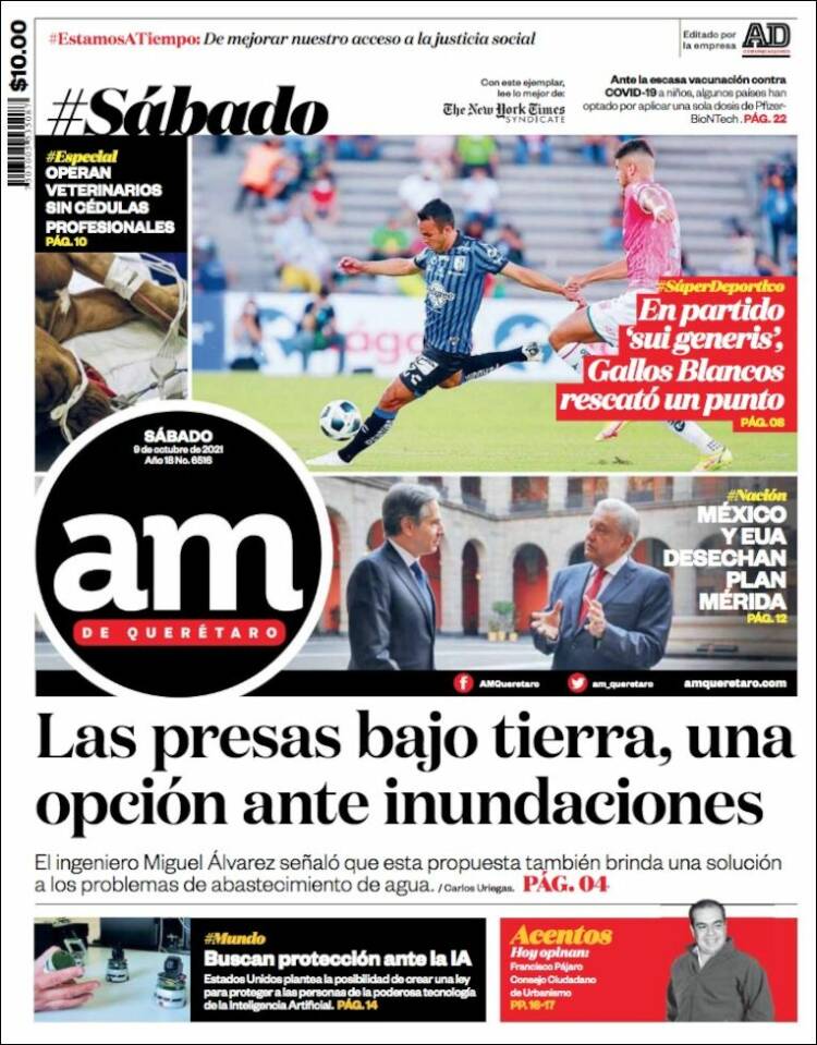 Portada de A.M. Querétaro (M&eacute;xico)
