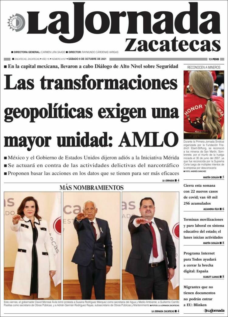 Portada de Jornada de Zacatecas (M&eacute;xico)