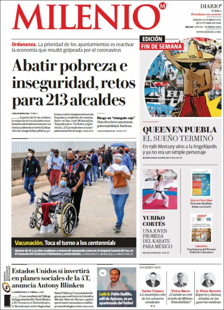 Portada de Milenio de Puebla (M&eacute;xico)