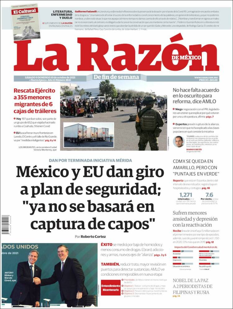 Portada de La Razón (M&eacute;xico)