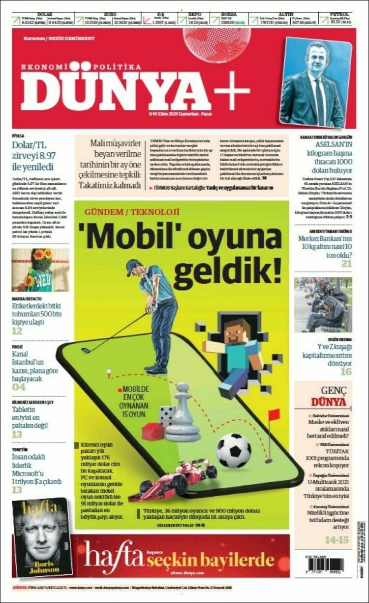 Portada de Dünya (Turqu&iacute;a)