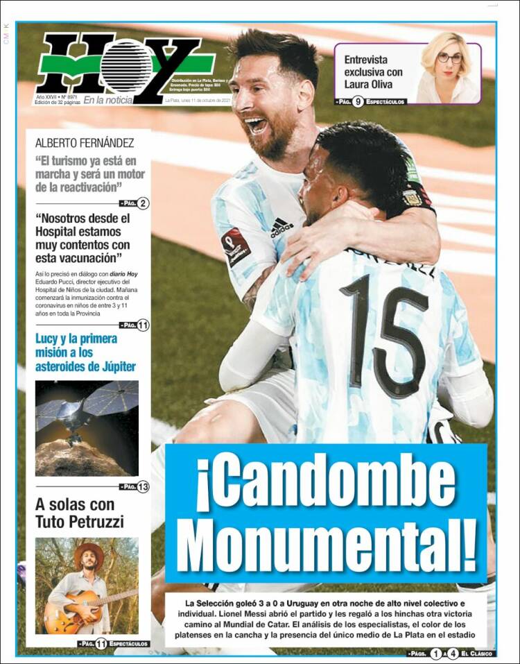 Portada de Diario Hoy (Argentina)