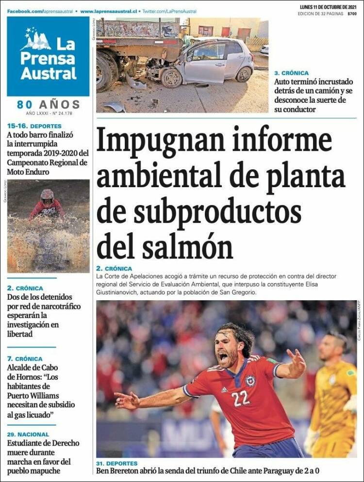 Portada de El Magallanes (Chile)