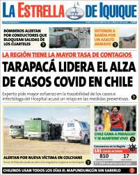 Portada de La Estrella de Iquique (Chile)