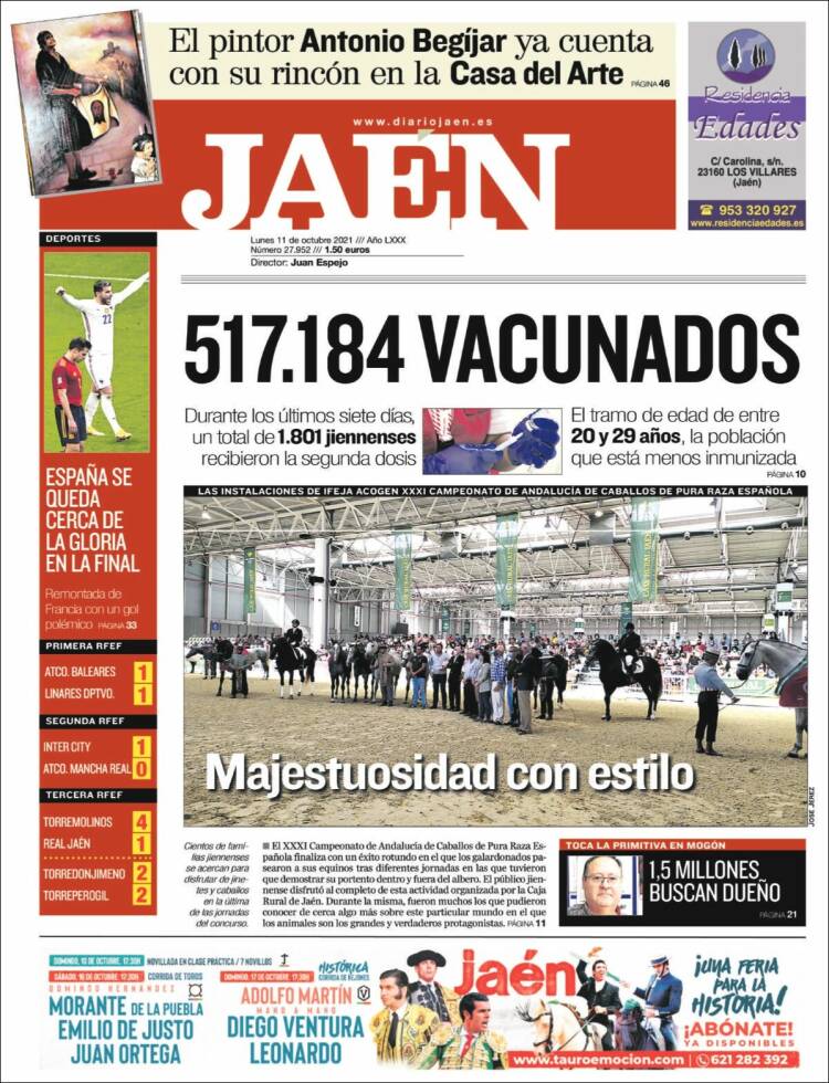 Portada de Diario Jaén (España)