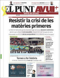 Portada de El Punt Avui - Girona (España)