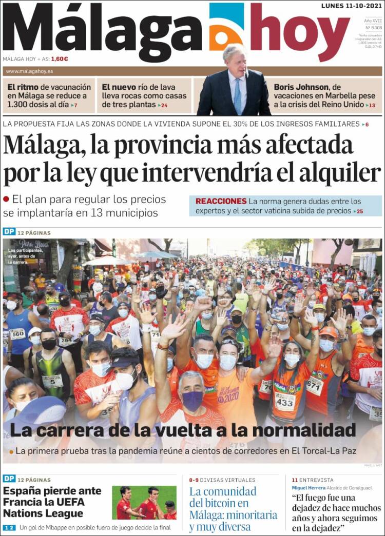 Portada de Málaga Hoy (España)