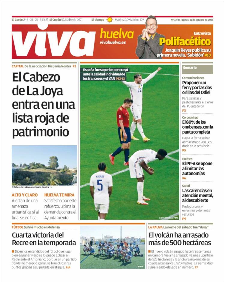 Portada de Viva Huelva (España)