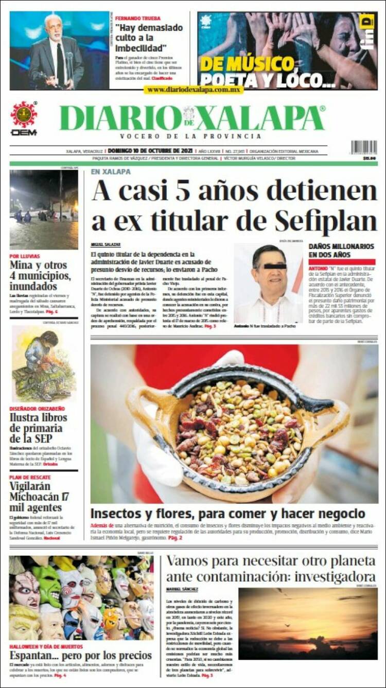 Portada de Diario de Xalapa (M&eacute;xico)