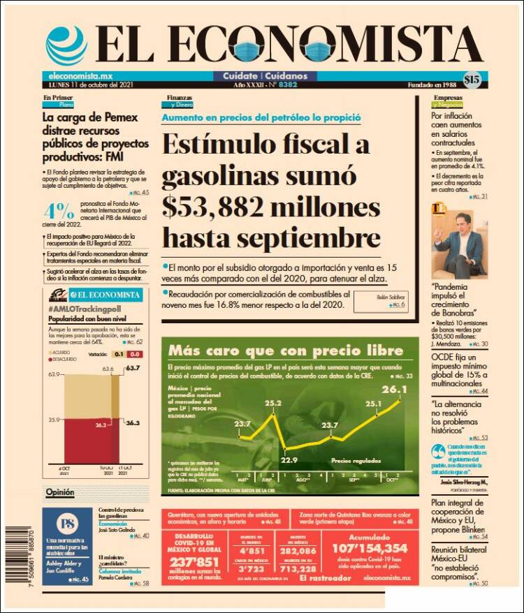 Portada de El Economista (M&eacute;xico)