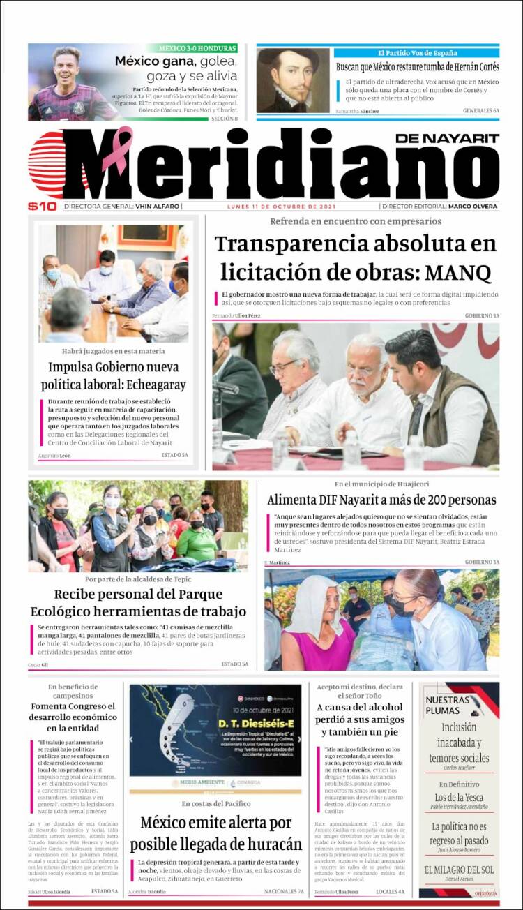 Portada de Meridiano (M&eacute;xico)