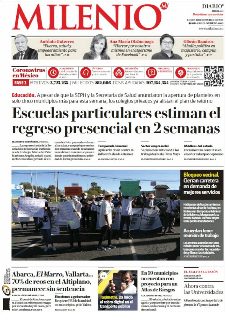 Portada de Milenio de Hidalgo (M&eacute;xico)